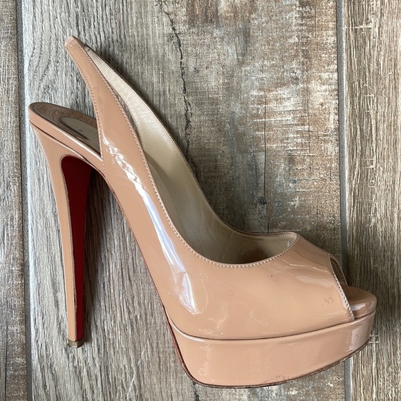 ‼️SOLD‼️CHRISTIAN LOUBOUTIN Lady Peep Sling Heels - Picture 13 of 16